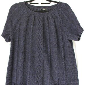 Style & Co Navy Blue Cable Knit Sweater Dress XL